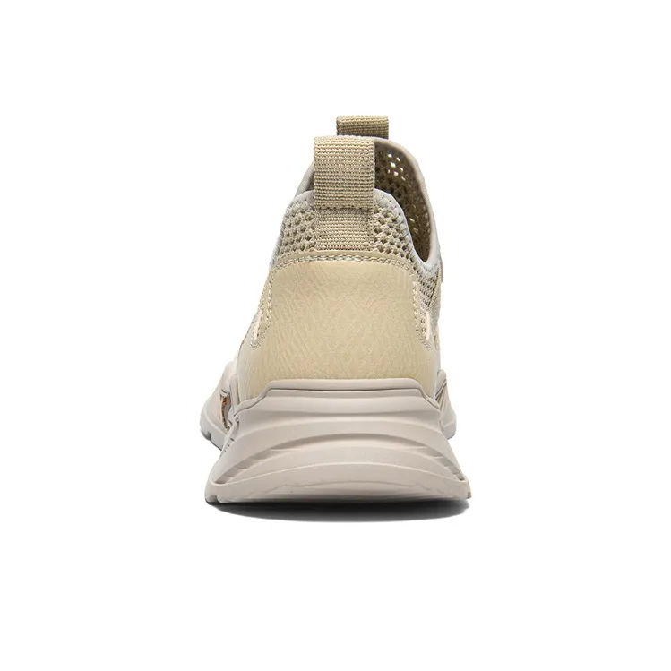 Jeep Shock Absorbers Slip Resistant, Abrasion Resistant, Breathable Low Top Training Running Shoes Men's Beige-2