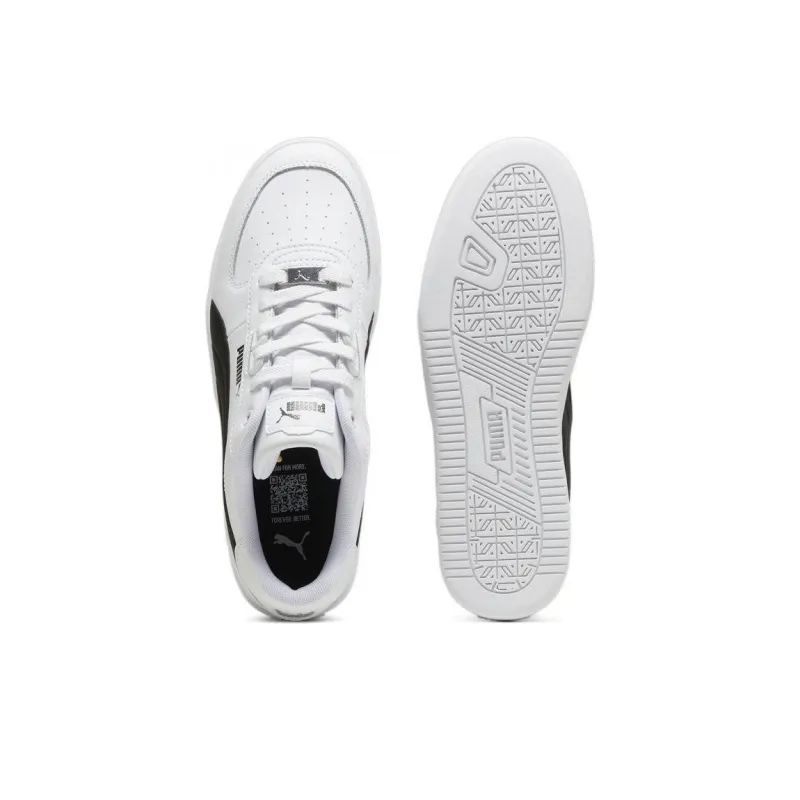 PUMA Caven Lightweight And Breathable Low Top Skateboard Shoes Unisex Black White-2
