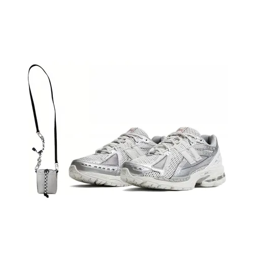 New Balance NB 1906R Anti Slip And Wear Resistant Lightweight Low Top Running Shoes Unisex Silver White Shoe Bag Set
