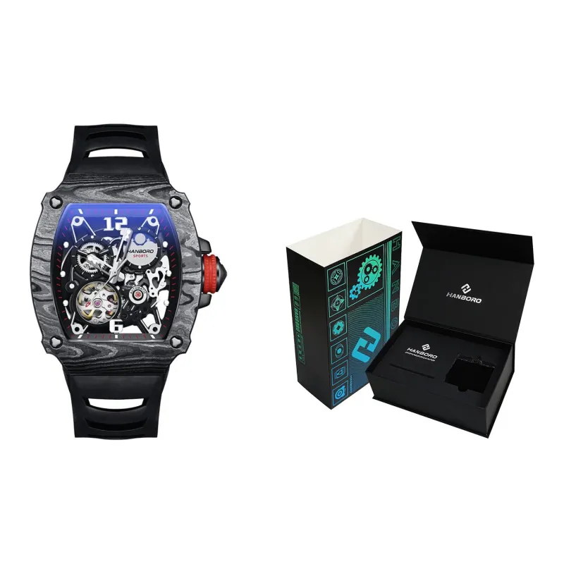 HANBORO Automatic Mechanical Movement Watch Men's Watches Black Dial HBR976-HH-1