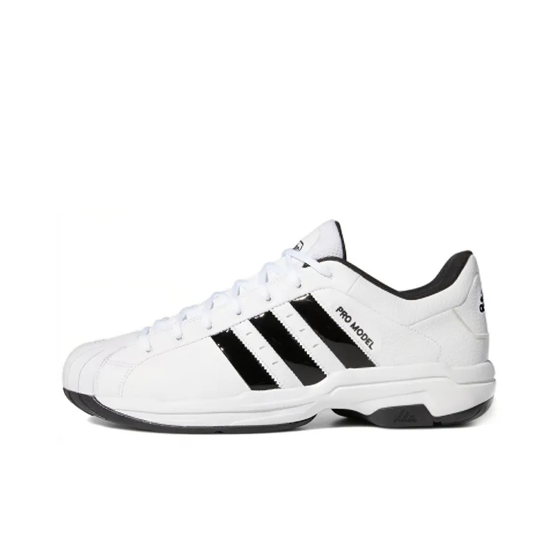 adidas Pro Model 2G Low White Black-0