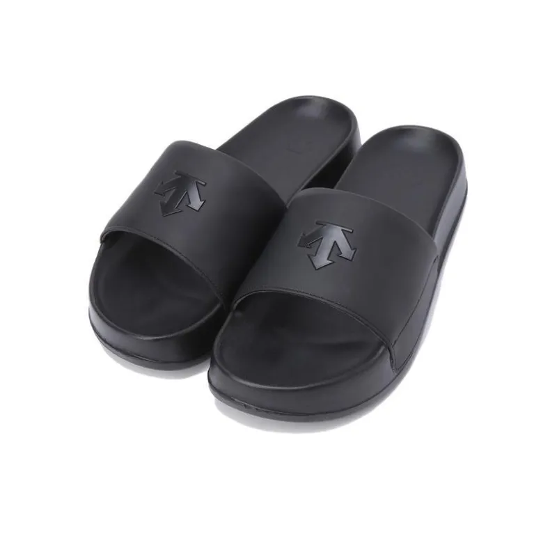 DESCENTE Slip Resistant Slide Slippers Unisex Black-2