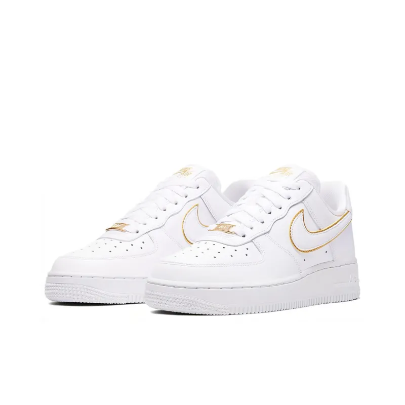 Nike Air Force 1 Low White Gold Swoosh Women's-2