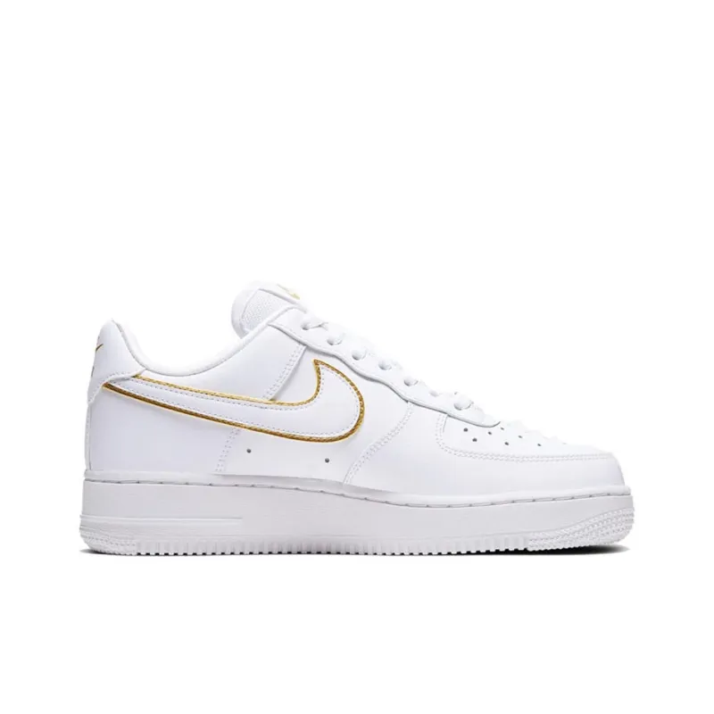 Nike Air Force 1 Low White Gold Swoosh Women's-1