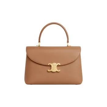 CELINE Soft Cow Leather Shoulder Bag, Crossbody Bag, Handbag Medium Size Women's Bronze