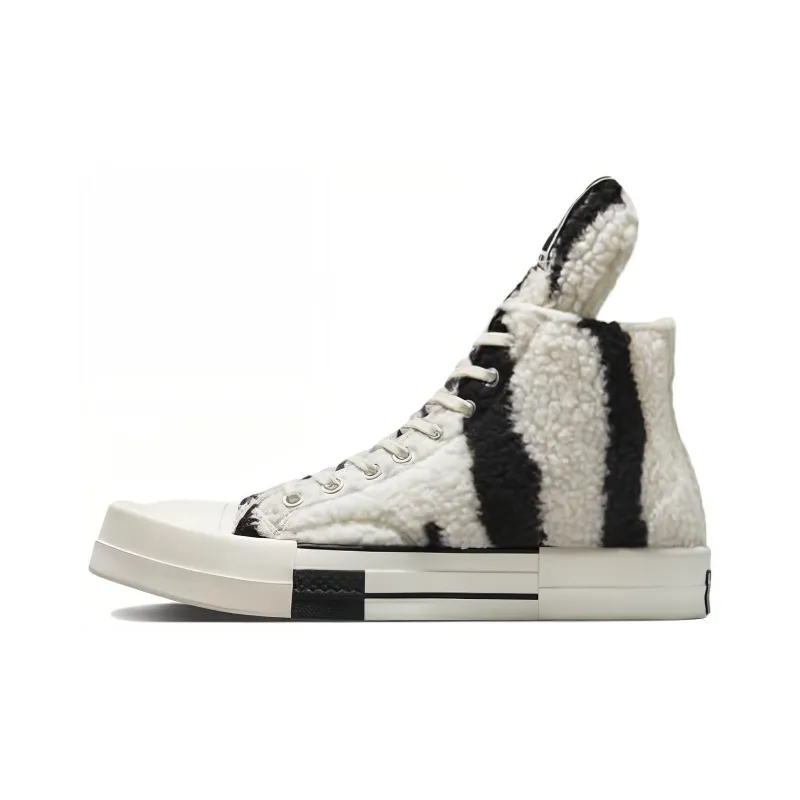 Converse Turbodrk Chuck Taylor All Star 70 Hi Rick Owens Drkshdw Sherpa Zebra Print White Black-0