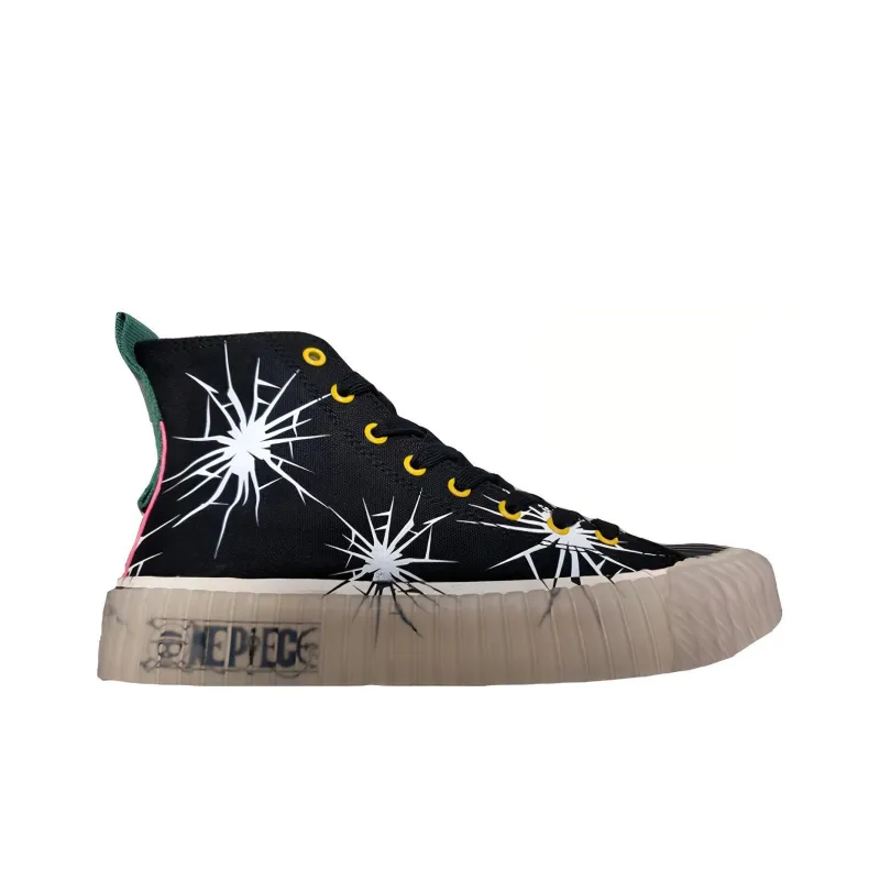 HAIZEIWANG x Kappa Marshall D. Teach Anti Slip And Wear Resistant Lightweight Mid Top Canvas Shoes Unisex Black White-1