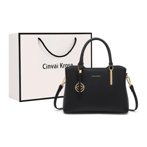 Simvay Clos Cow Leather With Synthetic Leather Mom's Handbag Shoulder Bag Tote Medium Size Women's Black/Ecru