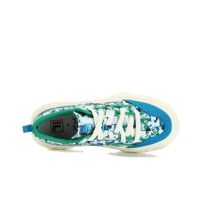 FILA Fosso MATISSE Anti Slip Wear Resistant Low Top Canvas Shoes Men's Blue White-2