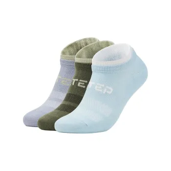 XTEP Variety Training Collection No Show Socks Men's 3 Pack Light Blue