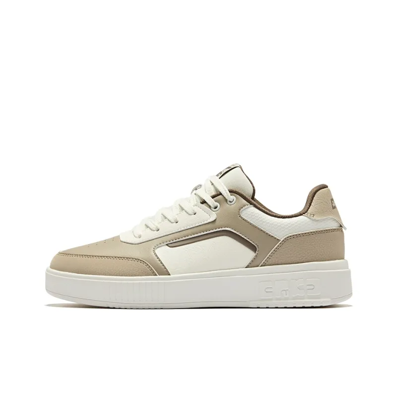Erke Edge Anti Slip Wear Resistant Low Top Skateboard Shoes Men's Light Linen-0