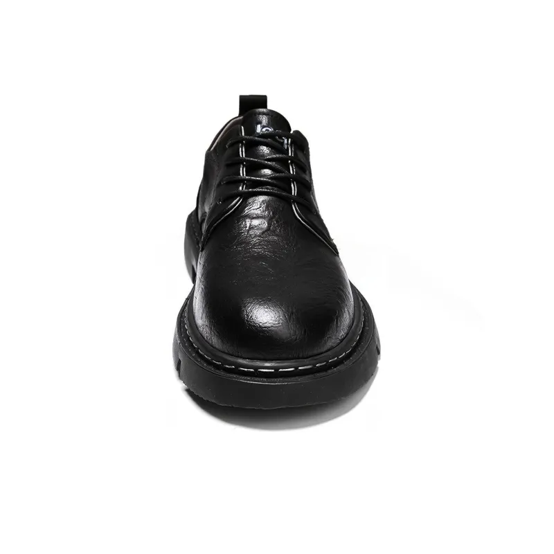Jeep Leather Casual Shoes Men's Black-3
