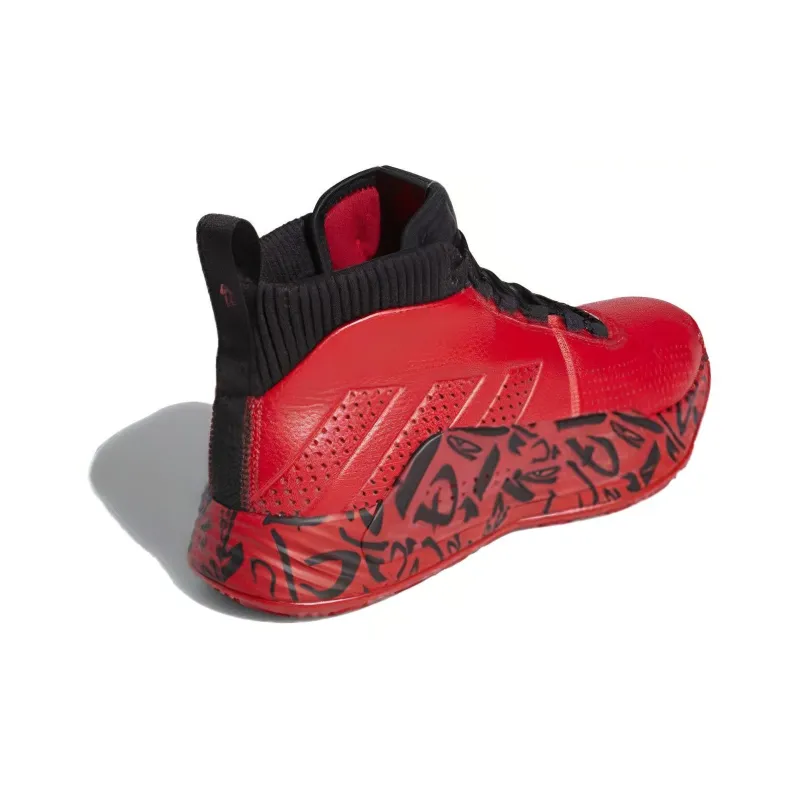 Adidas Dame 5 Mid Tops Large Red-2