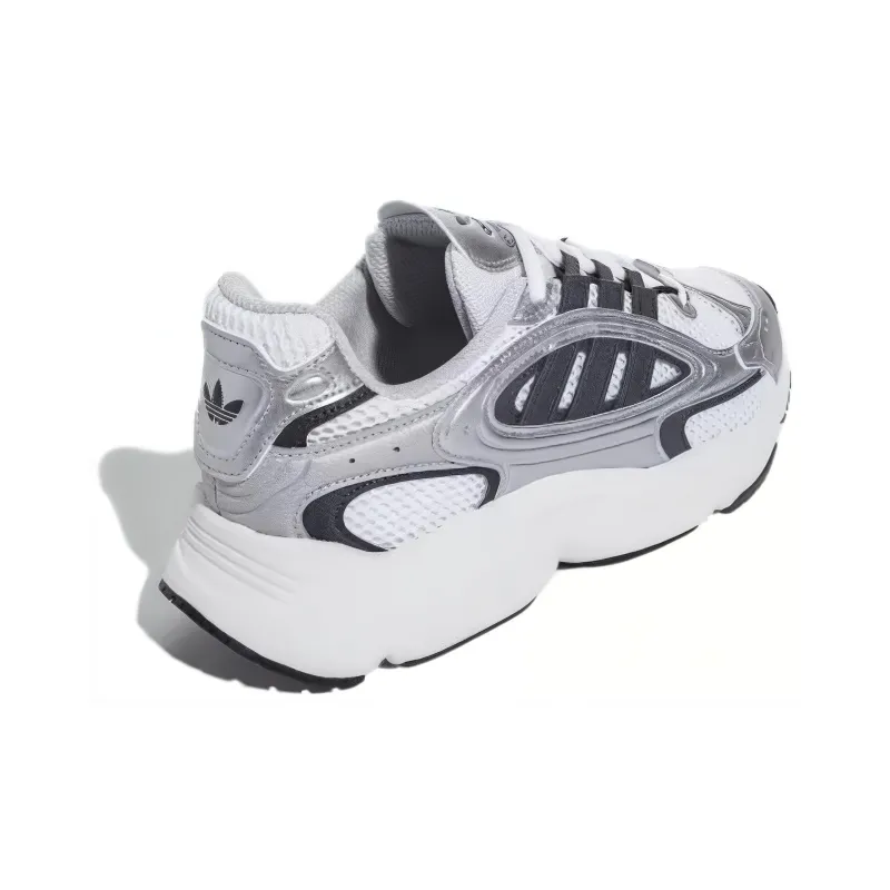 Adidas Originals Ozmillen Cushioned Slip Resistant Abrasion Resistant Low Top Running Shoes Men's White Black-3