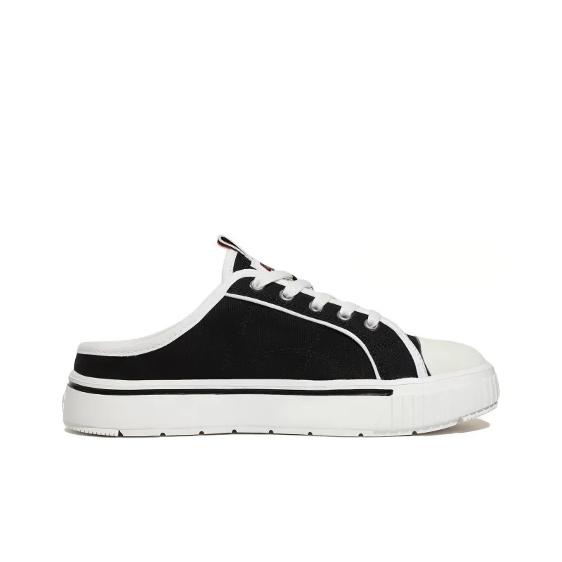 FILA Low Top One Pedal Skate Shoes Unisex Black Korean Version-1