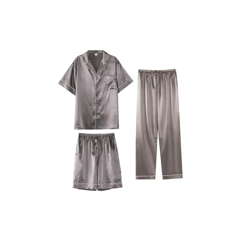 Lan Miao Pajama Set Men's Dark Gray-3