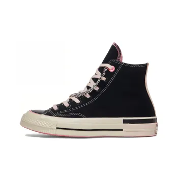 Converse 1970s High Top Canvas Shoes Women's Black Pink