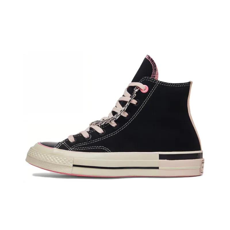 Converse 1970s High-Top Canvas Shoes Women's Black Pink-0