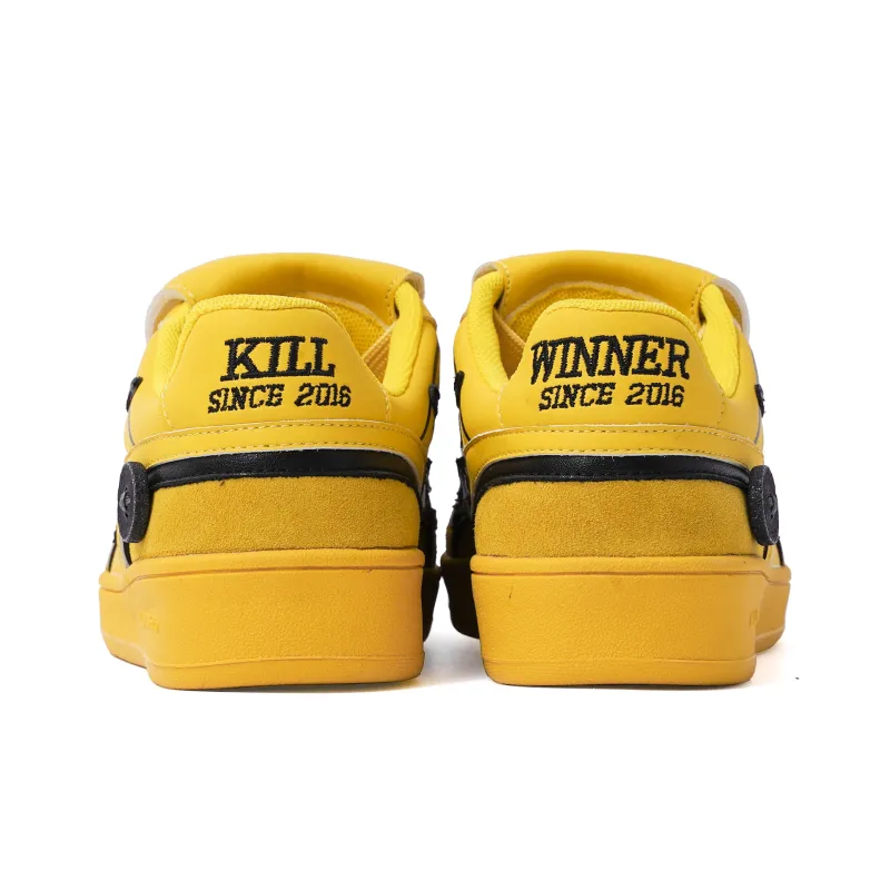 KILLWINNER Skateboard Shoes Unisex Low Top Yellow/Black-4