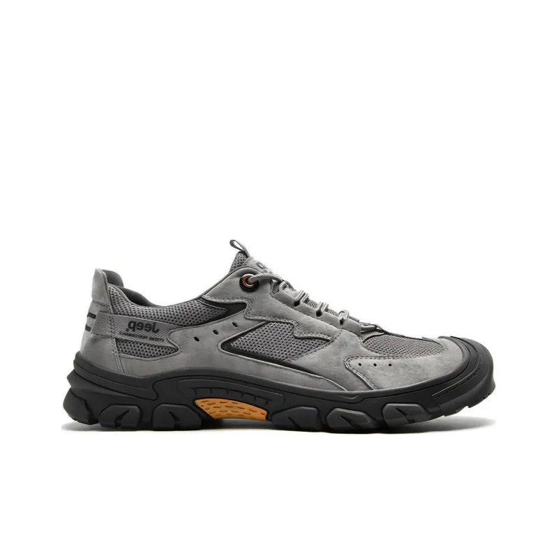 Jeep Shock Absorbers Slip Resistant, Abrasion Resistant, Breathable Low Top Hiking Shoes Men's Gray-1