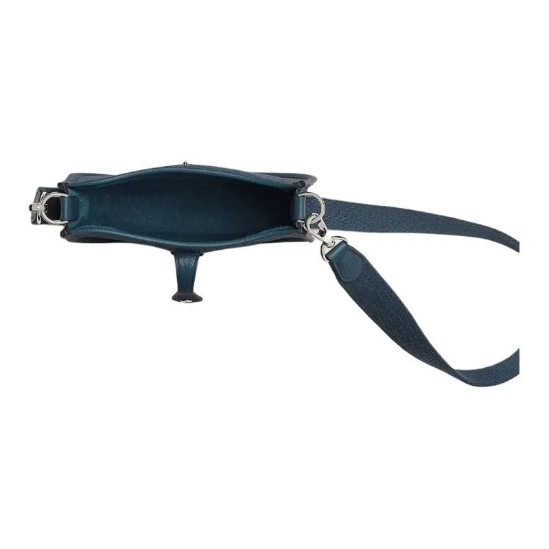 HERMES Evelyne Clemence Leather Shoulder Bag Crossbody Bag Unisex 7P Bleu De Prusse Prussian Blue-3