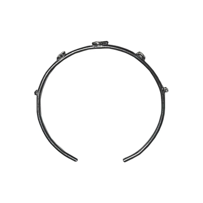 M.Wong 925 Sterling Silver Island Style Thin Bangle Unisex-0