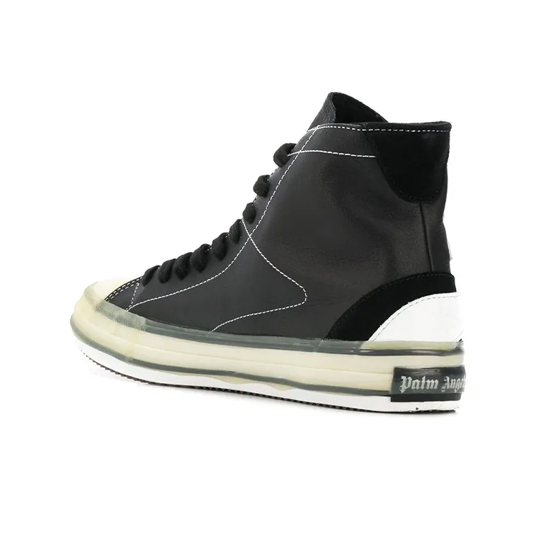 PALM ANGELS High Top Skateboard Shoes Men's Black-3