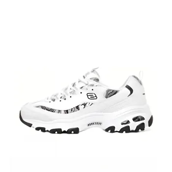 Skechers Cushioning Wear Resistant Low Top Chunky Sneakers Women's White