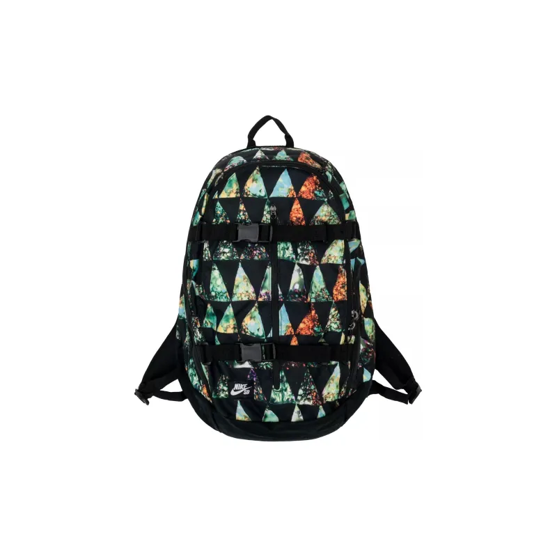 Nike Polyester Backpack Regular Unisex Black Multicolor Print-0