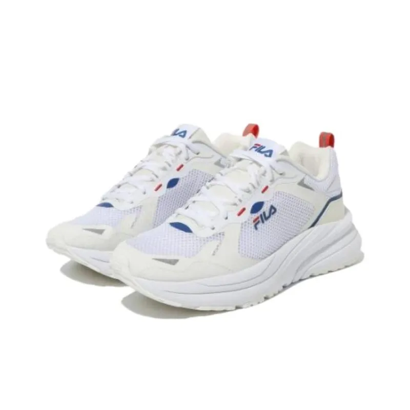 FILA Abrasion Resistant Breathable Low Top Running Shoes Unisex Ecru Korean Style-2