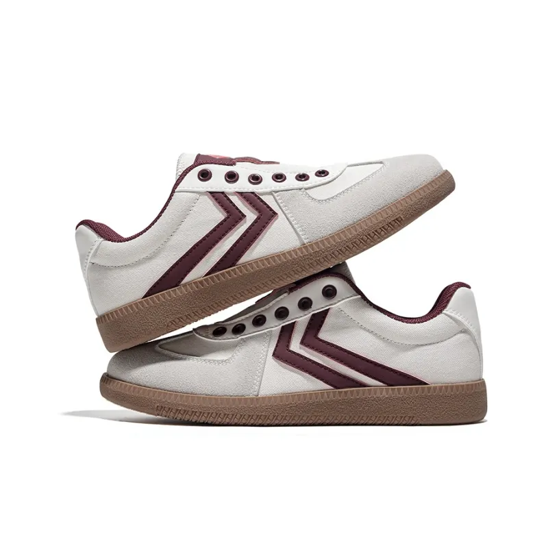 ZHIMAJIE x Feiyue Abrasion-Resistant Slip-Resistant Low-Top Canvas Shoes Unisex Beige Light Gray Red-3