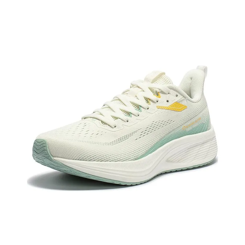 361° Cushioning Lightweight Low Top Running Shoes Women's Beige Green-1