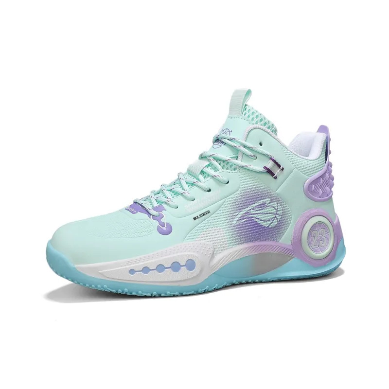 Black tailed Deer Muledeer Shock Absorbers With Slip Resistant Features High Top Basketball Shoes Unisex-10