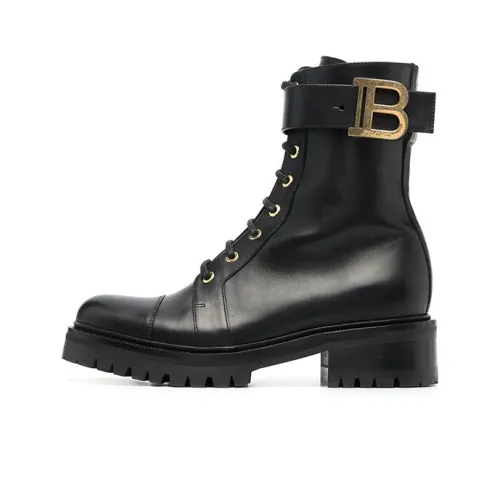 BALMAIN Ranger Leather Combat Boots