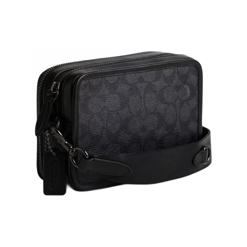 COACH Charter Coated Canvas Crossbody Bag, Shoulder Bag Small Size Men's Multiple Charcoal-1