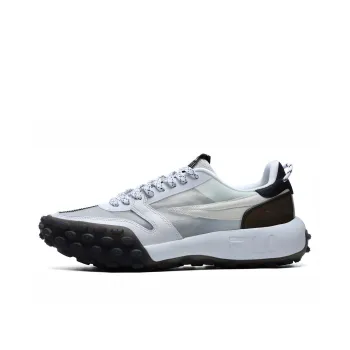 FILA Gara Cushioning Anti Slip Wear Resistant Breathability Low Top Chunky Sneakers Men's Cloud Dancing White