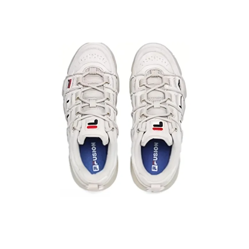 FILA FUSION BARRICADE Cushioning Wear Resistant Low Top Chunky Sneakers Women's Oat-2