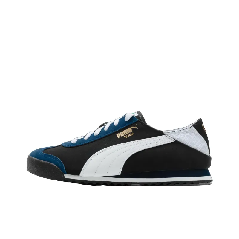 PUMA Roma Versatile Mule Durable Breathable Low Top Casual Shoes Unisex Black White-0