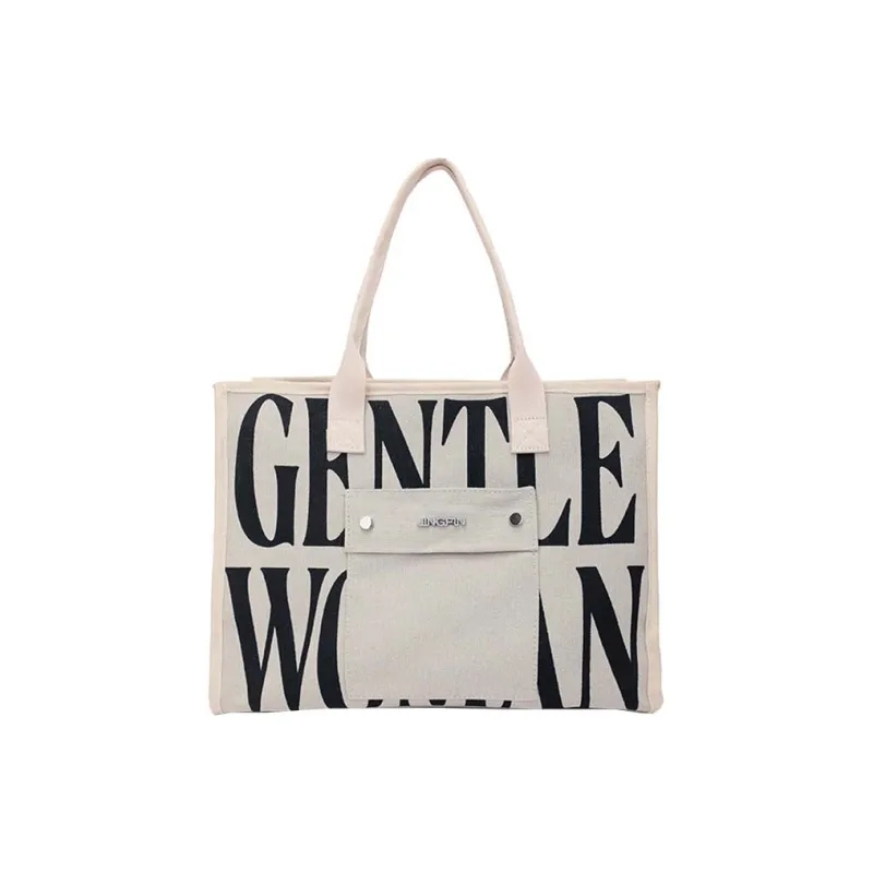 ALOENEY Canvas Tote Bag, Shopping Bag, Mommy Bag, Canvas Bag, Underarm Bag, Shoulder Bag Women's Gray/Khaki/Black/Ecru-12