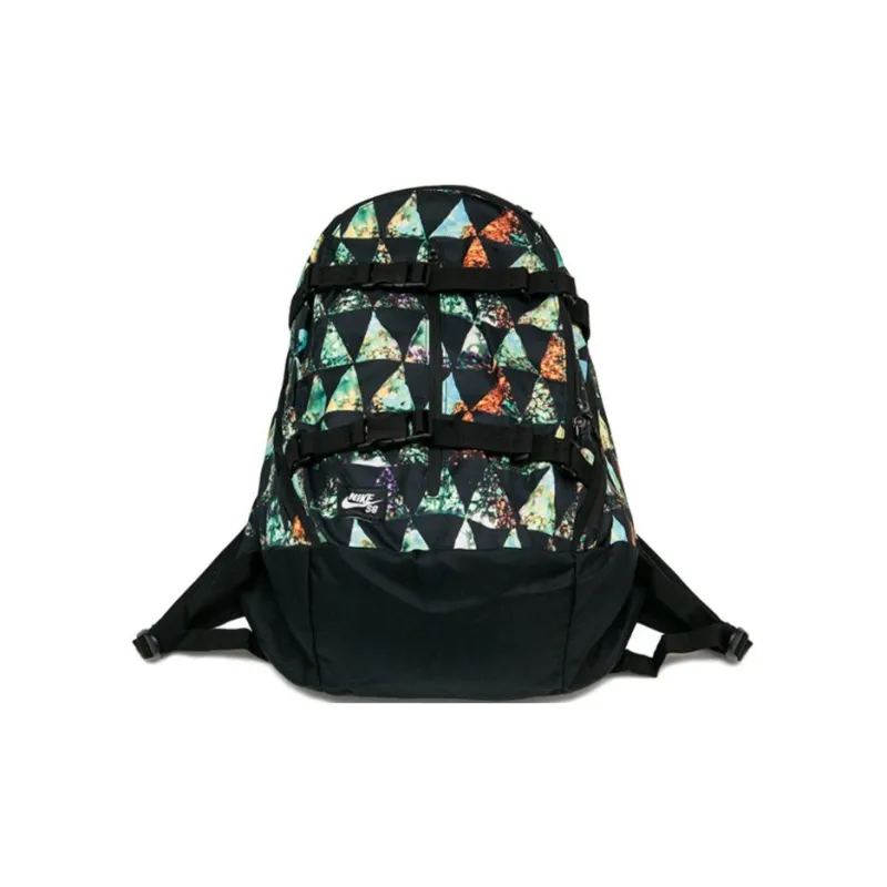 Nike Polyester Backpack Regular Unisex Black Multicolor Print-2