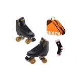 Nightfall Black-Portable Clothing Sets (Shoes+Three-Compartment Roller Skate Bags+Roller Skate Socks)