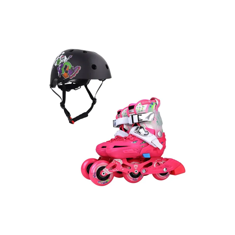 FLYING EAGLE Roller Skate Set ABS Hard Shell \ EPS Foam Casual, Commuting Unisex 28 32 S\M Black, Blue, Pink-8