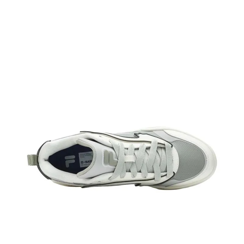 FILA FUSION Anti Slip Wear Resistant Low Top Skateboard Shoes Men's White Gray-2
