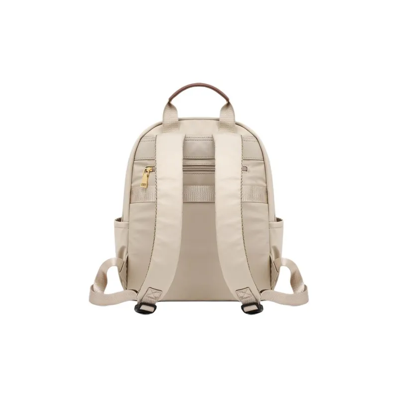 MAKEUP KITTEN Nylon Fabric Backpack Large Size Women's Khaki-4