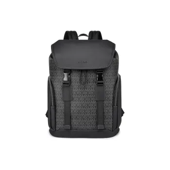 FAIRWHALE PVC For Microfiber Laptop Backpack Regular Men's Bronze Brown/Azure/Charcoal Gray