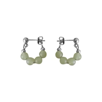 V.WI Chalcedony Jade Earrings Women's