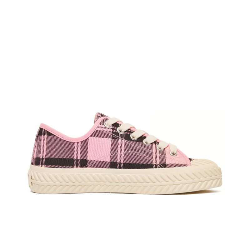 MLB Playball Anti Slip Wear Resistant Low Top Canvas Shoes Unisex Pink-1