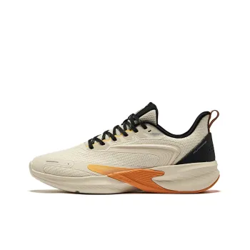 Erke Cushioning Breathable Low-Top Running Shoes Men's Warm Linen Jet Black