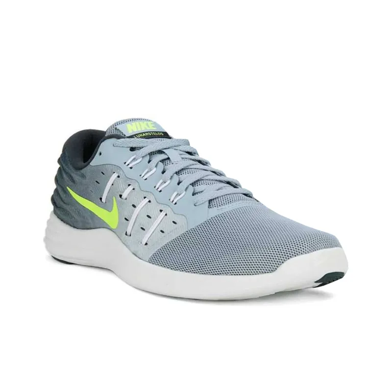 Nike LunarStelos Cushioning Wear Resistant Low Top Casual Running Shoes Men's Gray-3