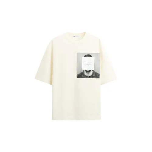 ZARA T-Shirts Men Frosted White